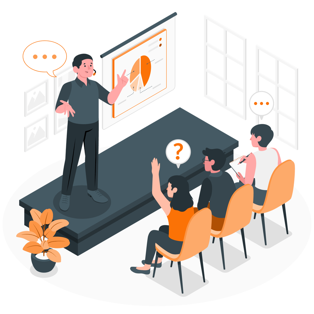 Implementierung und Schulung – Illustration