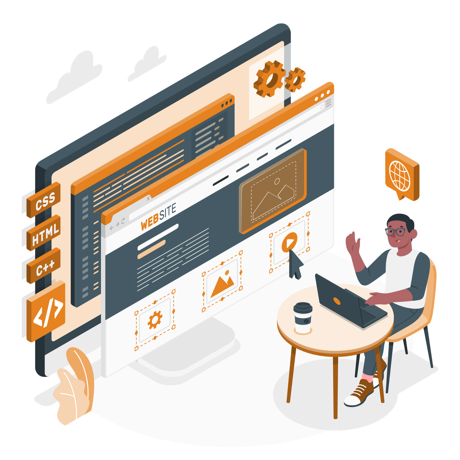 Website-Erstellung – Illustration