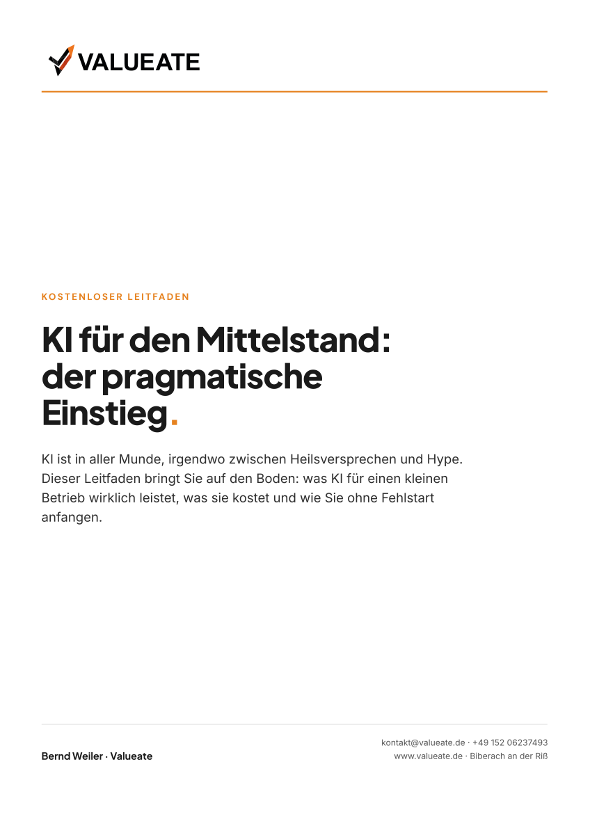 Titelseite des KI-Leitfadens für den Mittelstand